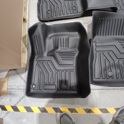 6PC KUST FLOOR MATS AND TRUNK MAT FLOOR CARGO LINERS ALL WEATHER CARPET MATS - FOR 2021-2023 NISSAN ROGUE 2 ROW SEAT - BLACK image 4