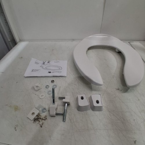 CENTOCO ELONGATED OPEN-FRONT RAISED TOILET SEAT - 2" LIFT - 18" -WHITE (MODEL: HL500STSCC-001) image 2