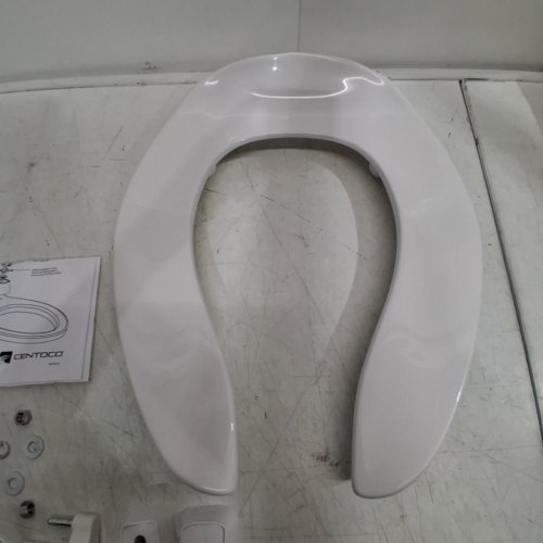 CENTOCO ELONGATED OPEN-FRONT RAISED TOILET SEAT - 2" LIFT - 18" -WHITE (MODEL: HL500STSCC-001) image 3