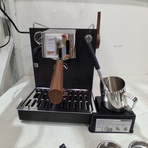 STAINLESS STEEL PROFESSIONAL ESPRESSO MACHINE WITH AUTOMATIC MILK FROTHING - 10" X 16.4" - BLACK/WOOD (MODEL: FC3103C) image 6