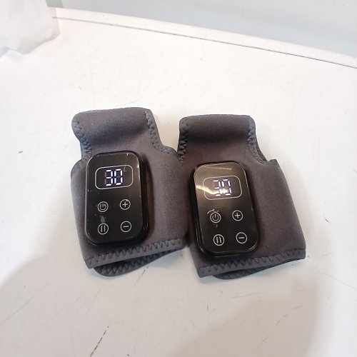 2PK FOOT ANKLE HEATING WRAP VIBRATING MASSAGER - 5 TEMPERATURE LEVELS, 3 VIBRATIONS STRENGTHS - GREY (MODEL: XBL-8688B) image 2
