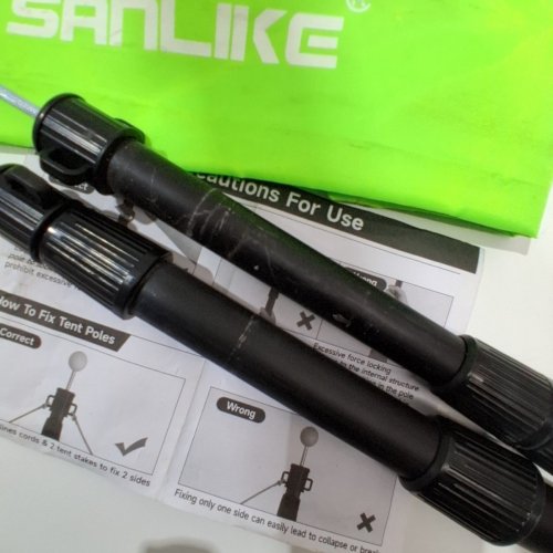 2PK SANLIKE TELESCOPING TENT TARP POLE SET - 86" - BLACK image 6