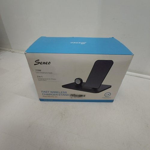 SENEO 2 IN 1 WIRELESS CHARGER STAND FOR APPLE IPHONE AND WATCH - 7.5 WATTS - BLACK - (MODEL: PA193B) image 3