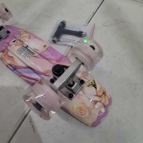 KMX MINI CRUISER SKATEBOARD WITH LED WHEELS - 22" - PINK/UNICORN image 2