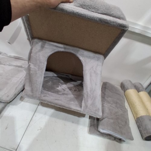 FEANDREA CAT TREE EXTRA LARGE CATS UP TO 20 KG - 40" X 18"" X 34" - GREY image 5