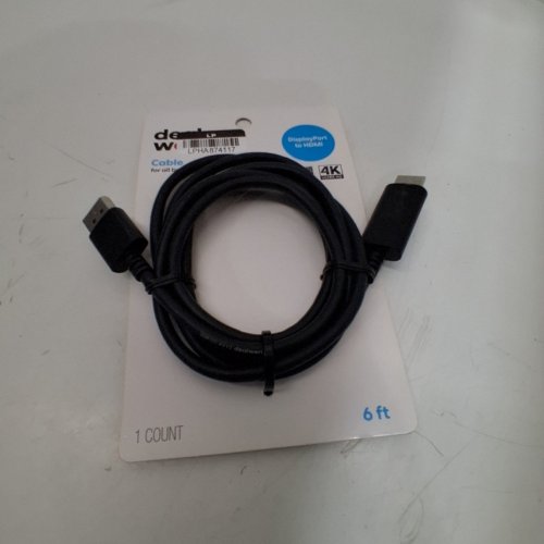 DEALWORTHY DISPLAYPORT TO HDMI CABLE - 6FT - BLACK image 2