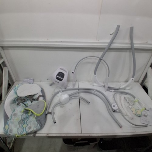 INGENUITY SIMPLE COMFORT POWERED CRADLING EVERSTON BABY SWING - WHITE/GREY (MODEL: 11149) image 2