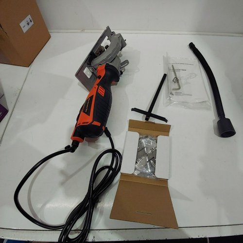 EXTBTFOR MINI CORDED CIRCULAR SAW - 4 1/2" BLADE - 3500 RPM - BLACK / ORANGE (MODEL: 766V) image 4