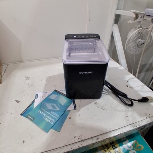 EUHOMY SELF-CLEANING BULLET COUNTERTOP PORTABLE ICE MAKER WITH ICE SCOOP - MAKES 27LB PER DAY - BLACK (MODEL: IM021-BBL-CAEH) image 4