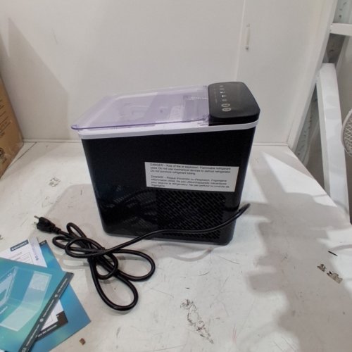 EUHOMY SELF-CLEANING BULLET COUNTERTOP PORTABLE ICE MAKER WITH ICE SCOOP - MAKES 27LB PER DAY - BLACK (MODEL: IM021-BBL-CAEH) image 7