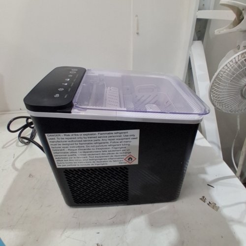 EUHOMY SELF-CLEANING BULLET COUNTERTOP PORTABLE ICE MAKER WITH ICE SCOOP - MAKES 27LB PER DAY - BLACK (MODEL: IM021-BBL-CAEH) image 10