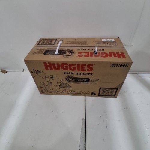 (X2) 54PK HUGGIES LITTLE MOVERS CURVED CONTOURED STRETCHY ACTIVE FIT BABY DIAPERS- 108 TOTAL - SIZE 6 image 2