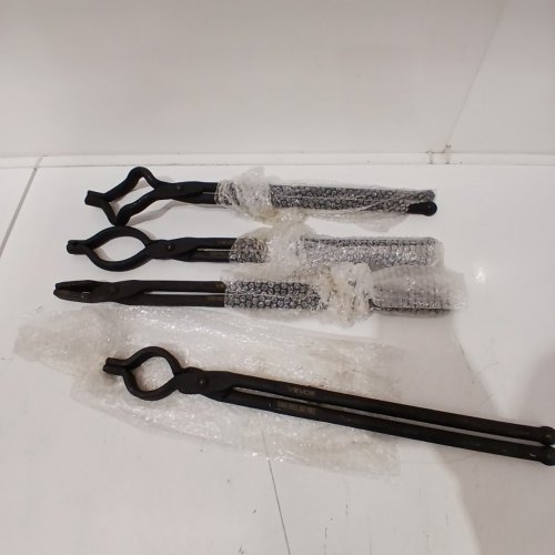 4 ASSTD VEVOR BLACKSMITH FORGE TONGS - 18" - BLACK image 2