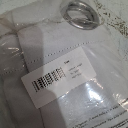 (2 PANNEL) DECONOVO GROMMET CURTAIN - 55" X 72" EACH - LIGHT GREY (0932049531808) image 3