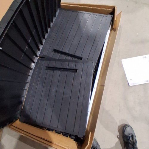 KETER OUTDOOR WEATHER RESISTANT UV RESIN STORAGE DECK BOX - 170GAL - BLACK (MODEL: 1969092) image 3