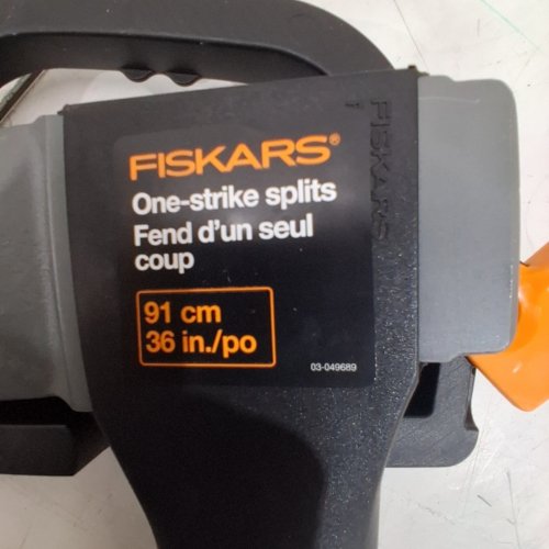 FISKARS SPLITTING AXE WITH BLADE GUARD - 36" - GREY/BLACK/ORANGE (MODEL: 03-049689) image 2