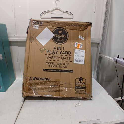 REGALO 4 IN 1 PLAY YARD SAFETY GATE - 51.5" - 194" W X 28" H - BLACK (MODEL: 1350 B DS) image 3