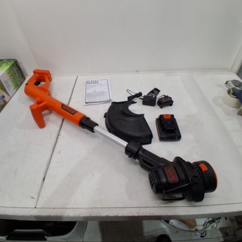 BLACK+DECKER 10" STRING TRIMMER/EDGER - 20V MAX LITHIUM BATTERY WITH CHARGER - BLACK/ORANGE (MODEL: LST201) image 2