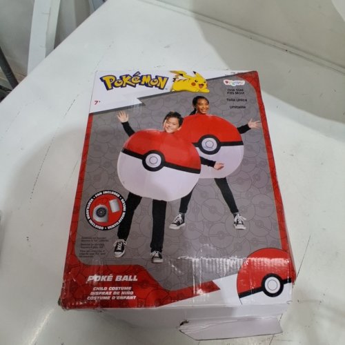 POKÉMON POKÉ BALL CHILD COSTUME - ONE SIZE FITS MOST - RED, WHITE, AND BLACK image 2