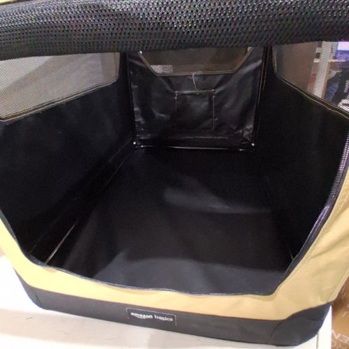 AMAZON BASICS PORTABLE FOLDING SOFT DOG TRAVEL CRATE KENNEL - 21" X 21"X30" image 4