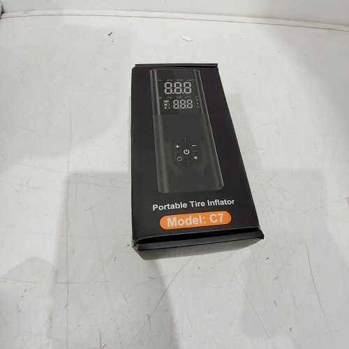 PORTABLE TIRE INFLATOR - 3-180PSI - BLACK (MODEL: C7) image 5