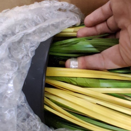 2PK KOL ARTIFICIAL CATTAIL GRASS DECORATION - 3FT - GREEN/BLACK POT (MODEL: D463B02) image 3