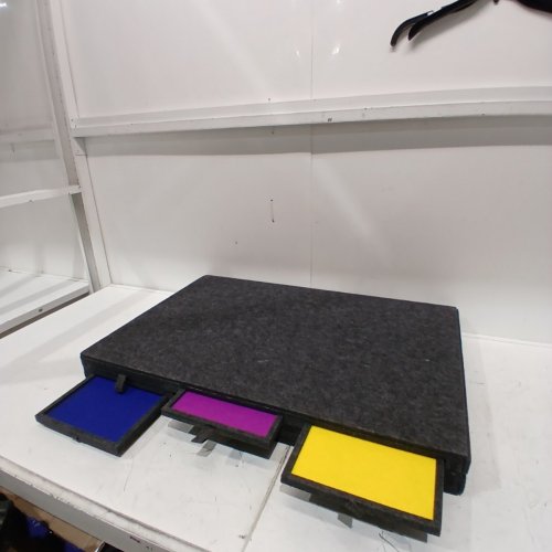 LAVIEVERT 2-IN-1 TILTING LIGHTWEIGHT FELT PUZZLE BOARD WITH 6 PIECE DRAWERS - 41" L X 31" W - DARK GRAY (MODEL: WGPTB061-DGRA) image 2