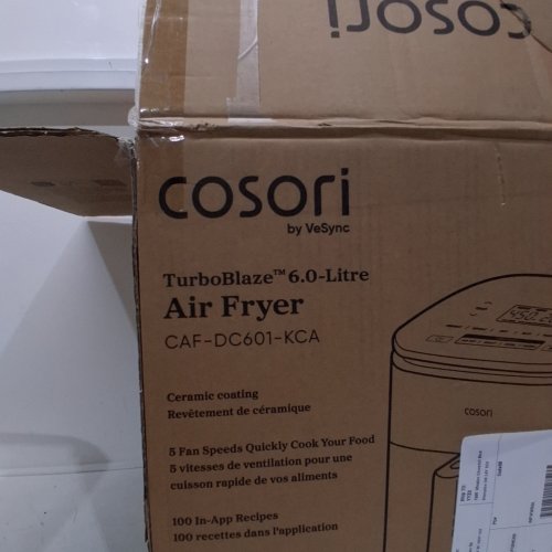 COSORI TURBOBLAZE AIR FRYER - 6QT - BLACK (MODEL: CAF-DC601-KCA) image 3