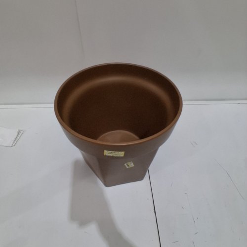 HEARTH & HAND™ WITH MAGNOLIA CARVED CERAMIC PLANTER POT - 11" - MACADAMIA TAN (ITEM: 324-00-2423) image 3