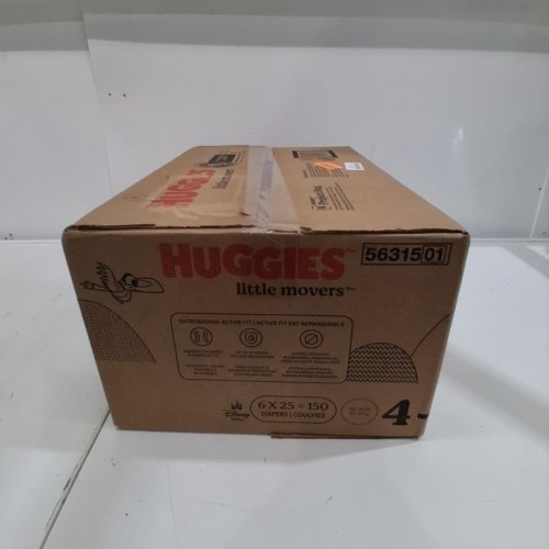 150PK HUGGIES LITTLE MOVERS DIAPERS WITH ACTIVE FIT - SIZE 4 image 2