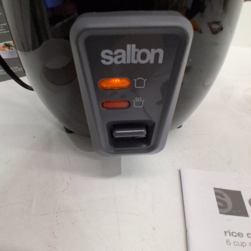 SALTON 6-CUP AUTOMATIC RICE COOKER & STEAMER - BLACK - (RC1653) image 2