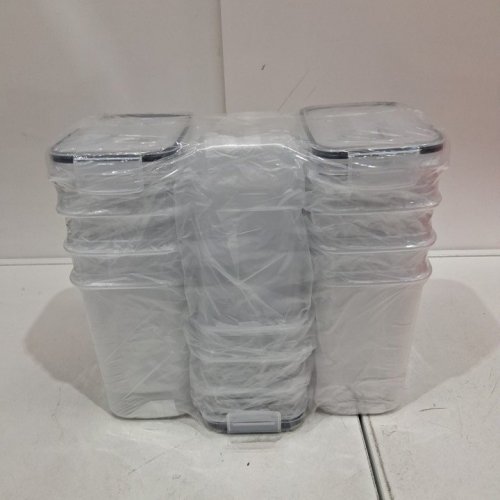 24PC VTOPMART AIRTIGHT FOOD STORAGE CONTAINERS SET - 1.5 QT - CLEAR/BLACK image 3