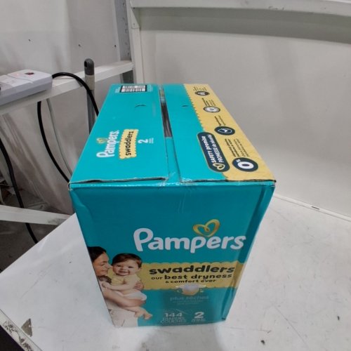 144PK PAMPERS SWADDLERS DISPOSABLE DIAPERS - SIZE 2 (10LBS -22LBS) image 2