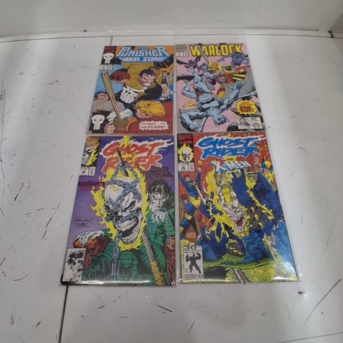 4 ASSTD MARVEL COMIC BOOKS - GHOST RIDER #26, #30; PUNISHER WAR ZONE #4; WARLOCK #4 - VARIOUS AUTHORS image 2