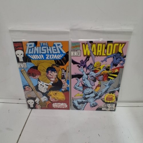 4 ASSTD MARVEL COMIC BOOKS - GHOST RIDER #26, #30; PUNISHER WAR ZONE #4; WARLOCK #4 - VARIOUS AUTHORS image 3