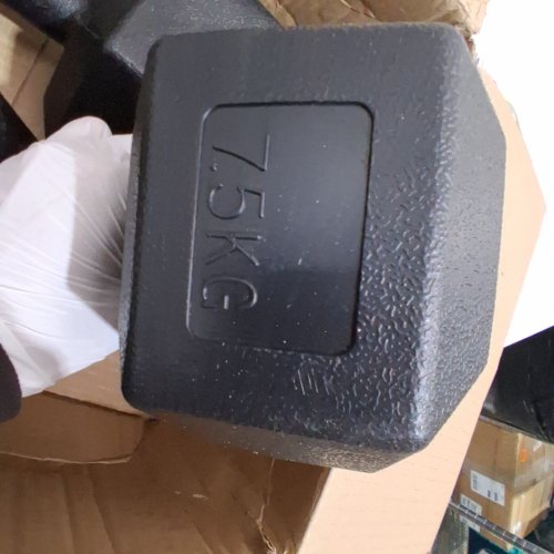 2PK DUMBBELL WEIGHTS - 16.53 LBS - BLACK image 3