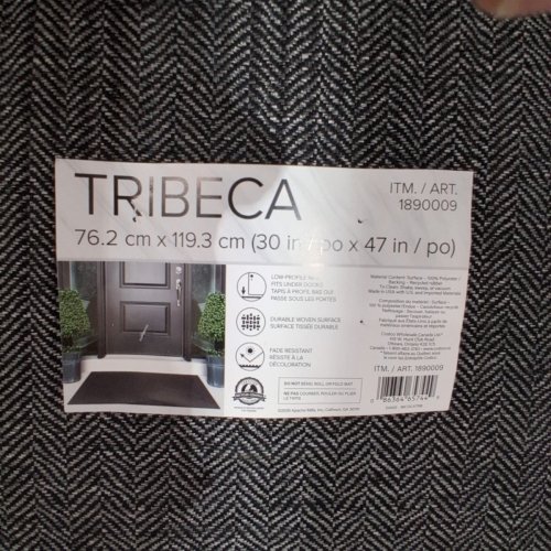 TRIBECA INDOOR/OUTDOOR MAT - 30" X 47" - GREY/BLACK (MODEL: 1890009) image 5