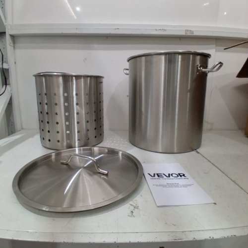 VEVOR COMMERCIAL GRADE STOCK POT WITH HANDLES AND LID - 40L - STAINLESS STEEL image 2