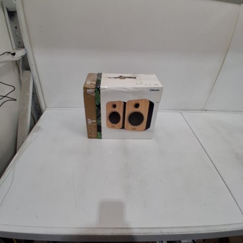 HOUSE OF MARLEY GET TOGETHER DUO WIRELESS BLUETOOTH BOOKSHELF SPEAKERS - NATURAL/SIGNATURE BLACK (MODEL: EM-JA019-SBB) image 5