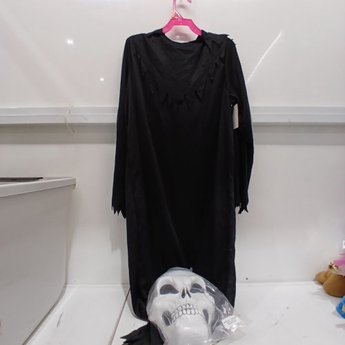 5PC RUBIES SCARY SKELETON COSTUME - 10-12 - BLACK image 2