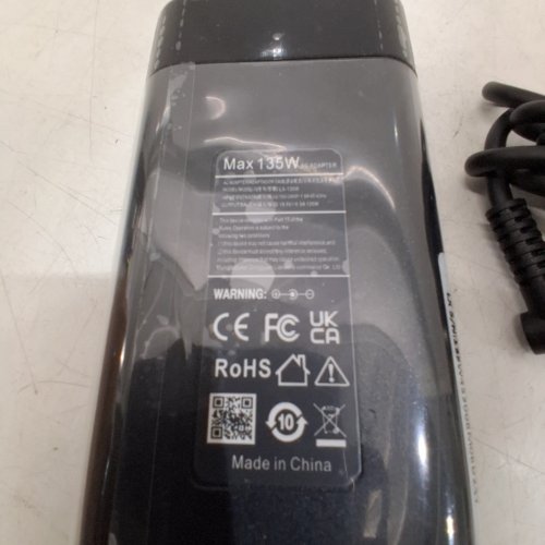 135W AC ADAPTER CHARGER - FOR VARIOUS HP MODELS - BLACK - (MODEL:QB0H68-T) image 3