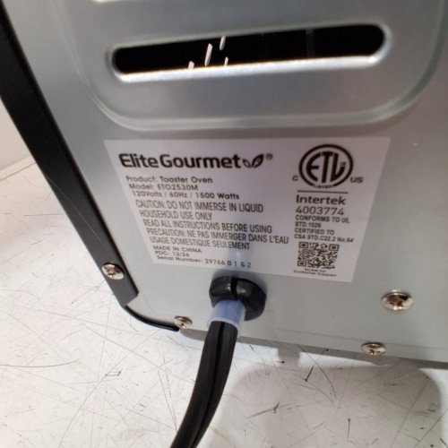 ELITE GOURMET FRENCH DOOR TOASTER OVEN - 25 L, 120 V, 1500W (MODEL: ETO2250M) image 3