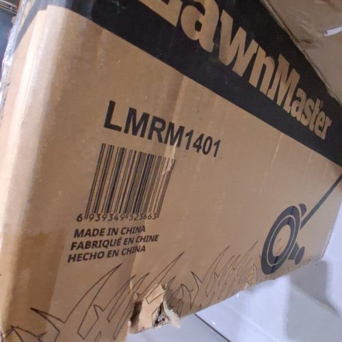 LANMASTER PUSH REEL LAWN MOWER - 14" - BLACK/ORANGE (MODEL: LMRM1401) image 2