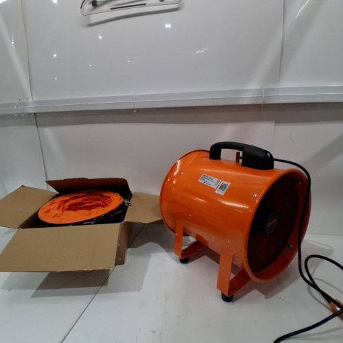 HEAVY DUTY PORTABLE VENTILATOR WITH FLEXIBLE AIR DUCT - 12" / 558W - ORANGE/BLACK (MODEL: BT-SHT12A-U(S)5) image 3