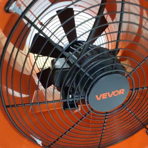 HEAVY DUTY PORTABLE VENTILATOR WITH FLEXIBLE AIR DUCT - 12" / 558W - ORANGE/BLACK (MODEL: BT-SHT12A-U(S)5) image 4