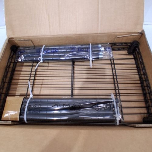 AMAZON BASICS 3-SHELF ADJUSTABLE HEAVY DUTY WIRE RACK STORAGE SHELF - 23" X 13" X 30" - BLACK (MODEL: B01LWP8AL2) image 2