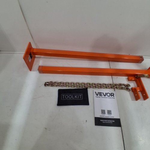 36" T POST PULLER, HEAVY DUTY FENCE POST PULLER 47" LIFTING CHAIN - ORANGE (MODEL:BY-043-02) image 3