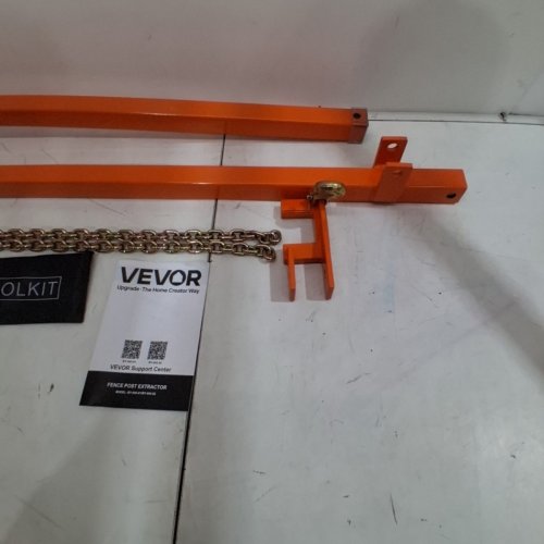 36" T POST PULLER, HEAVY DUTY FENCE POST PULLER 47" LIFTING CHAIN - ORANGE (MODEL:BY-043-02) image 4