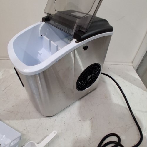 SIMZLIFE COUNTERTOP ICE MAKER MACHINE WITH HANDLE, BASKET AND SCOOP - MAKES 26 LBS PER DAY - BLACK (MODEL: IM003-BBL-CAZX) image 7