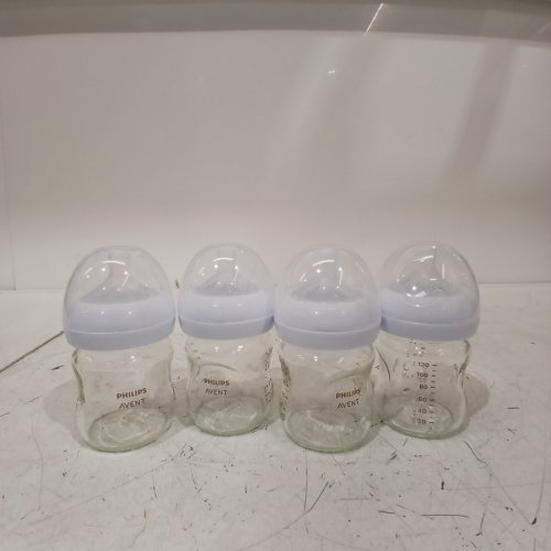 4PK PHILIPS AVENT NATURAL BABY BOTTLES - SLOW FLOW, FLOW 2 - 4OZ - CLEAR image 3